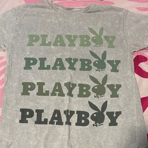PLAYBOY Olive Gradient Logo Tee